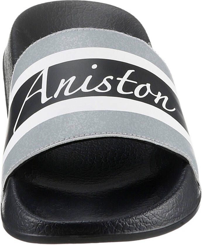 Aniston by BAUR Badslippers in streepdesign en met opdruk