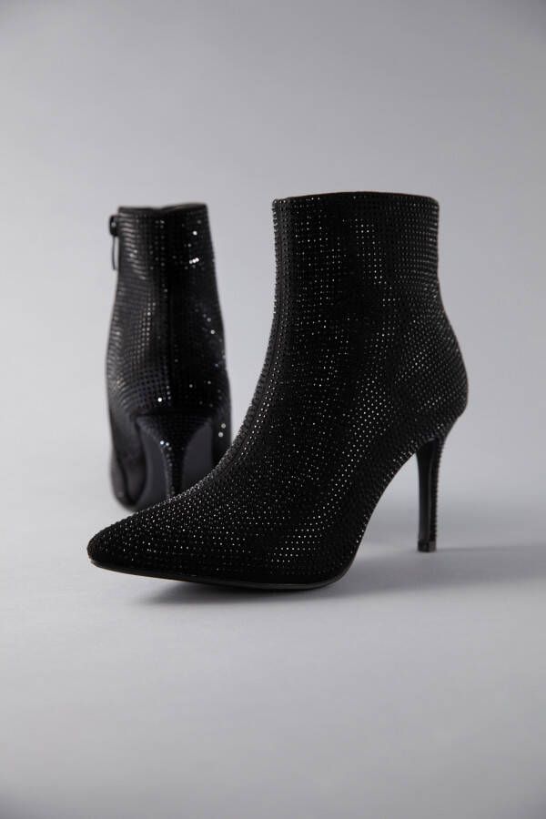 Aniston SHOES Laarsjes avond enkellaars met glittersteentjes nieuwe collectie