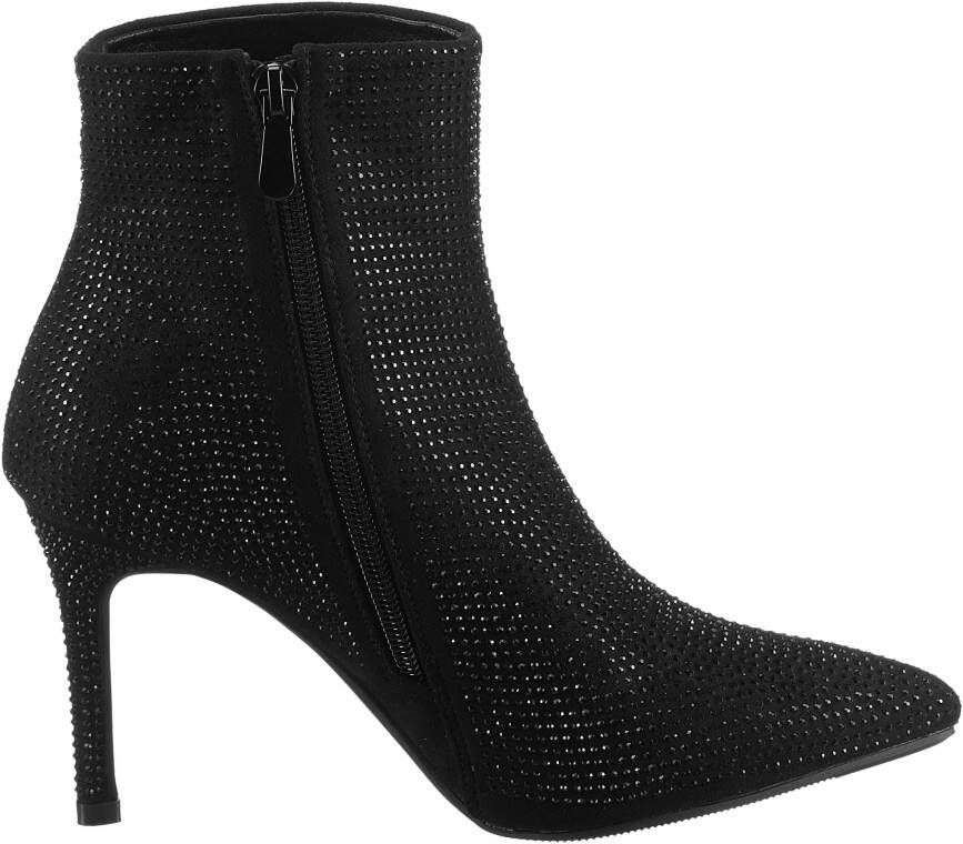 Aniston SHOES Laarsjes avond enkellaars met glittersteentjes nieuwe collectie