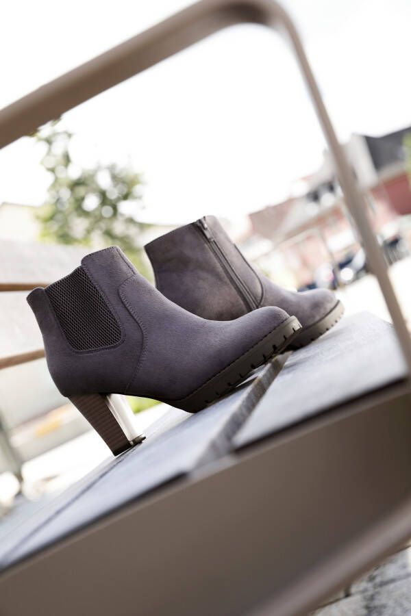 Aniston SHOES Laarsjes enkellaarzen met zijstretch inzet nieuwe collectie