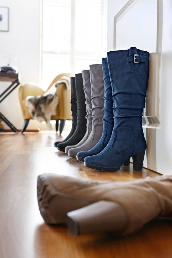 Aniston SHOES Laarzen met plooien aan de slouchy schacht nieuwe collectie