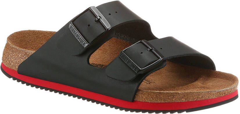 Birkenstock Werkschoenen Arizona SL slippers met olie- en vetbestendige grip-loopzool