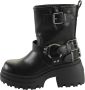 Buffalo Bikerboots BRAVR BIKER LO biker enkellaars plateaustiefelette blokhak met decoratieve gespen - Thumbnail 9