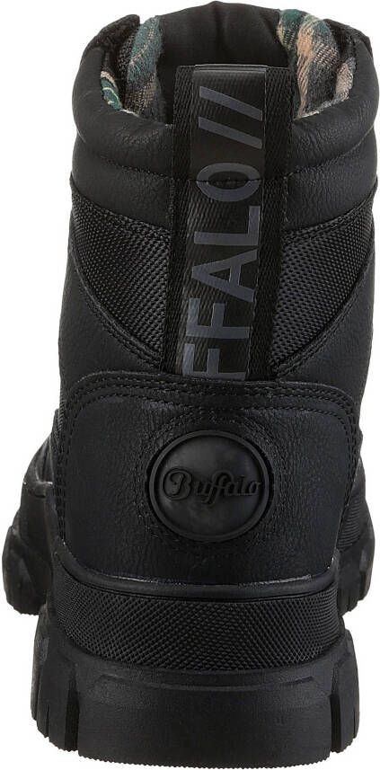 Buffalo Veterschoenen NOVA COM VEGAN enkellaars high top sneaker plateau hak met memory foam