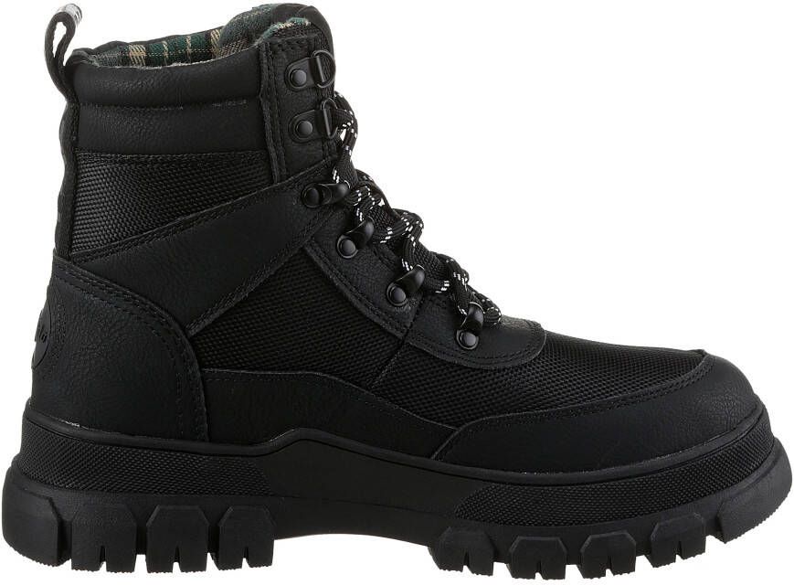 Buffalo Veterschoenen NOVA COM VEGAN enkellaars high top sneaker plateau hak met memory foam