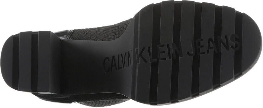 Calvin Klein Highheel-laarsjes PLATFORM KNIT SOCK KNIT WN