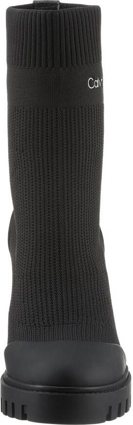 Calvin Klein Highheel-laarsjes PLATFORM KNIT SOCK KNIT WN