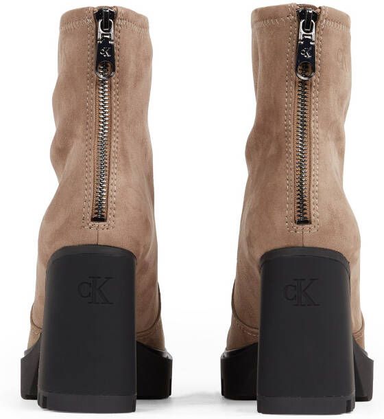 Calvin Klein Highheel-laarsjes HEEL PLATFORM ZIP BOOT SS blokhak plateau enkellaars praktische hielrits