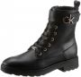 Calvin Klein Cleat Biker Boot Veterboots Laarzen Met Veters Dames Zwart - Thumbnail 12