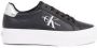 Calvin Klein Jeans Zwarte Leren Sneakers van Hoge Kwaliteit Zwart Dames - Thumbnail 10