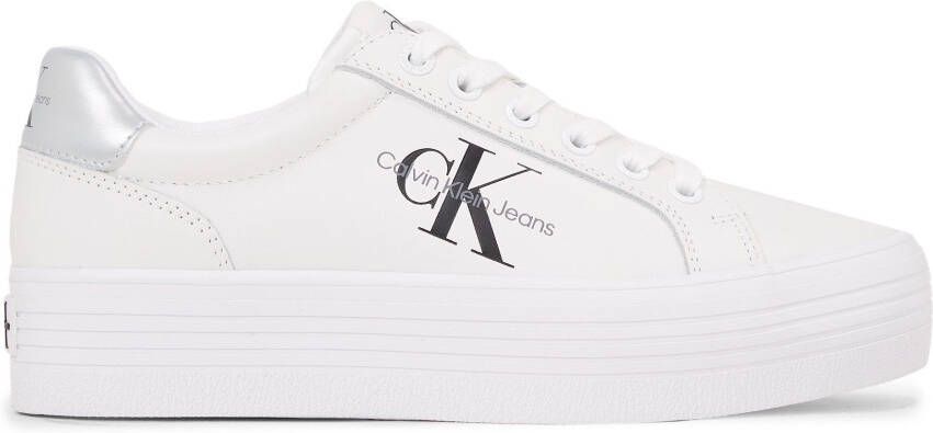 Calvin Klein Plateausneakers VULC FLATFORM LACEUP LTH vrijetijdsschoen halve schoen veterschoen met gepolsterde schacht