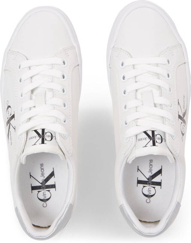 Calvin Klein Plateausneakers VULC FLATFORM LACEUP LTH vrijetijdsschoen halve schoen veterschoen met gepolsterde schacht