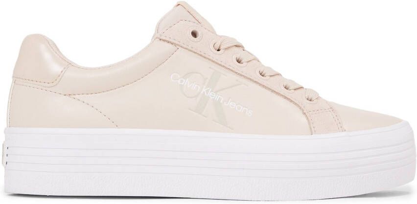 Calvin Klein Plateausneakers BOLD VULC FLATF LOW MIX ML MTR met zachte schacht vrijetijdsschoen halfhoge schoen veterschoen