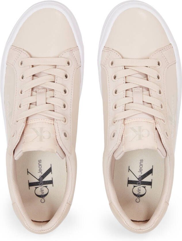 Calvin Klein Plateausneakers BOLD VULC FLATF LOW MIX ML MTR met zachte schacht vrijetijdsschoen halfhoge schoen veterschoen