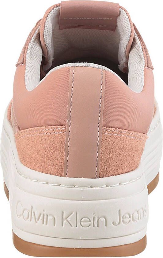 Calvin Klein Plateausneakers BOLD FLATF LOW MIX MG MEDIA veterschoenen vrijetijdsschoen lage schoen met zijlogo