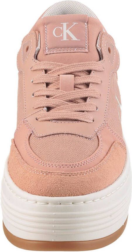 Calvin Klein Plateausneakers BOLD FLATF LOW MIX MG MEDIA veterschoenen vrijetijdsschoen lage schoen met zijlogo