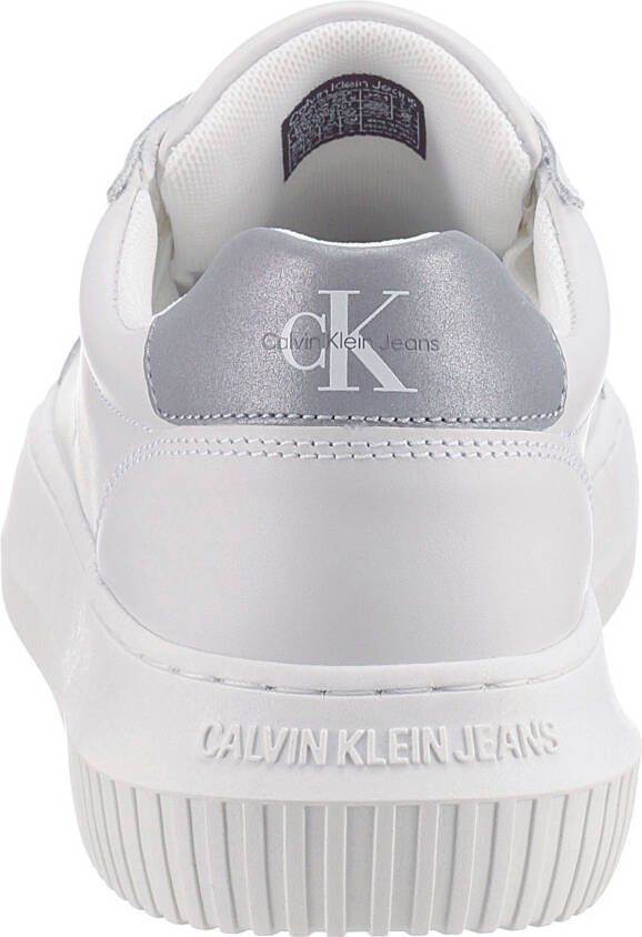 Calvin Klein Plateausneakers CHUNKY CUPSOLE LACEUP LOW ESS M met zilverkleurige details