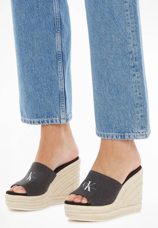 Calvin Klein Slippers SLIDE WEDGE ROPE SANDAL ML BTW