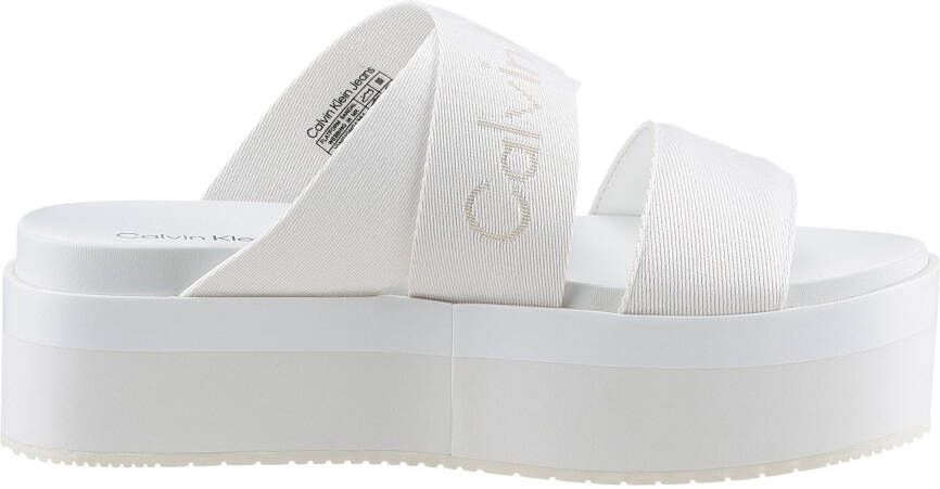 Calvin Klein Slippers FLATFORM SANDAL WEBBING IN MR