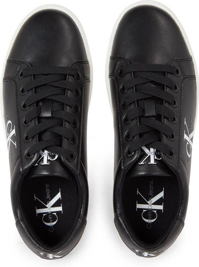 Calvin Klein Sneakers CLASSIC CUPSOLE LACEUP LTH WN met zijlogo vrijetijdsschoen halve schoen veterschoen