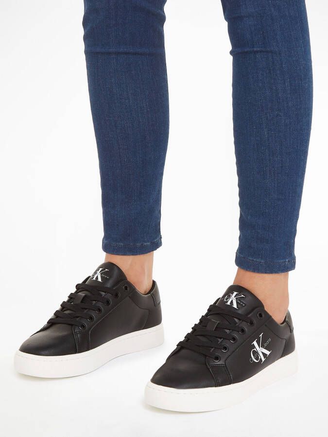 Calvin Klein Sneakers CLASSIC CUPSOLE LACEUP LTH WN met zijlogo vrijetijdsschoen halve schoen veterschoen