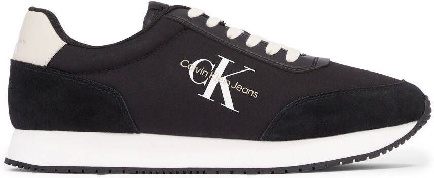 Calvin Klein Sneakers RETRO RUNNER LOW MIX MTL vrijetijdsschoen halfschoen veterschoen met plateauzool