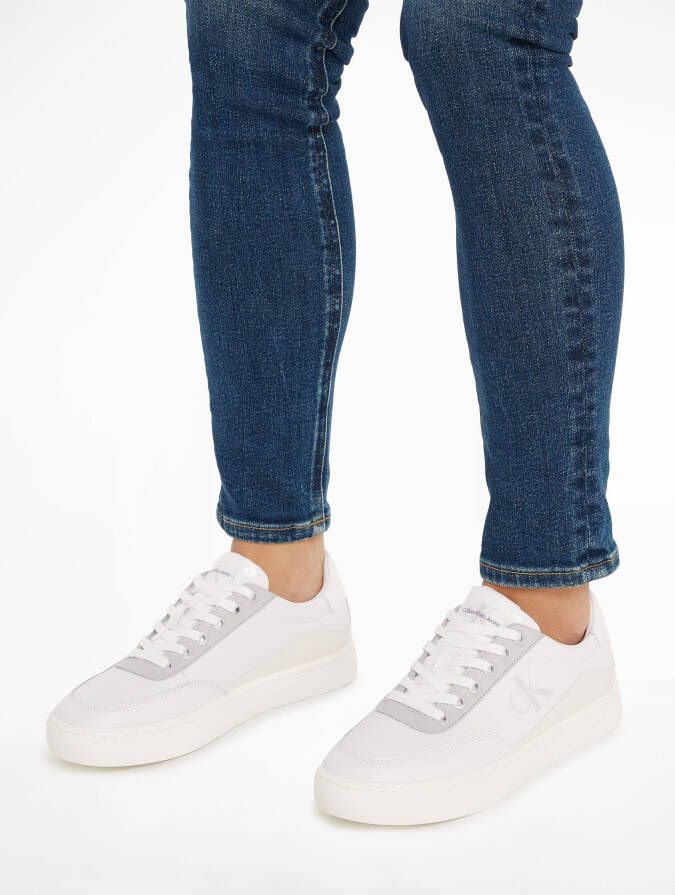 Calvin Klein Sneakers CLASSIC CUPSOLE LOW LACE LTH ML met logo-opdruk vrijetijdsschoen halfschoen veterschoen