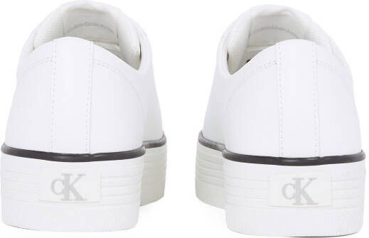 Calvin Klein Sneakers BOLD VULC FLATF LOW LTH IN lage schoen veterschoen freizeitschoen met ck-logo op de hak