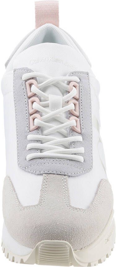 Calvin Klein Sneakers TOOTHY RUNNER LACEUP MIX PEARL met profielzool