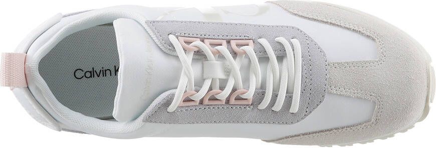 Calvin Klein Sneakers TOOTHY RUNNER LACEUP MIX PEARL met profielzool