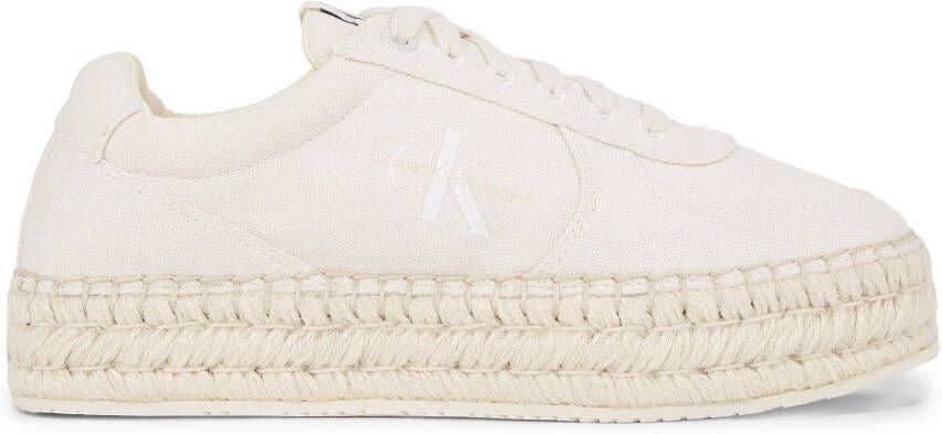 Calvin Klein Veterschoenen ESPADRILLE SNEAKER CS BTW met plateausool vrijetijdsschoen halfhoge schoen veterschoen