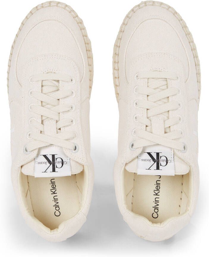 Calvin Klein Veterschoenen ESPADRILLE SNEAKER CS BTW met plateausool vrijetijdsschoen halfhoge schoen veterschoen