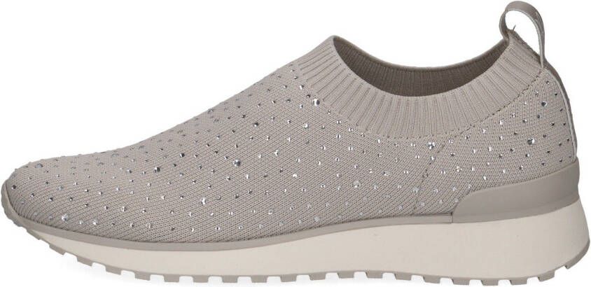 Caprice Slip-on sneakers slipper vrijetijdsschoen halfhoge schoen met fonkelende strass-steentjes