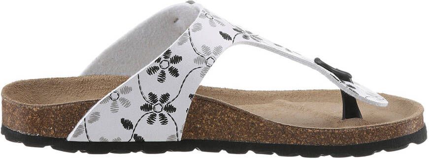 CITY WALK Teenslippers met bloemenprint