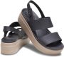 Crocs sandalen met riem brooklyn low wedge w Zwart-9 (39-40) - Thumbnail 7