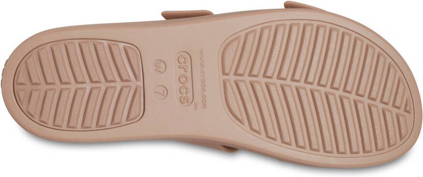 Crocs Slippers Brooklyn Low Wedge plateau zomerschoen pantoffels met gespsluiting