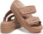 Crocs Slippers Brooklyn Low Wedge plateau zomerschoen pantoffels met gespsluiting - Thumbnail 9