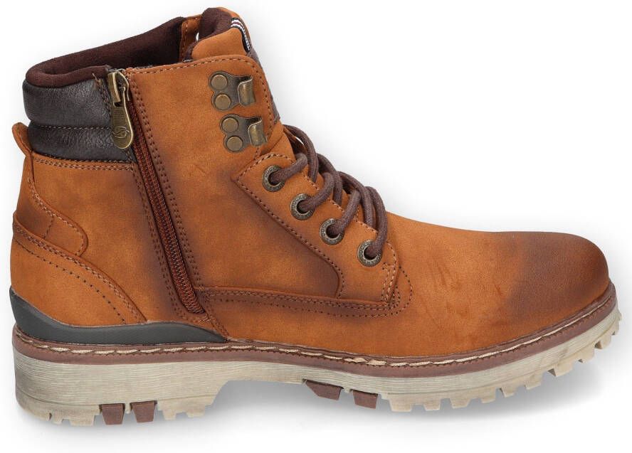 Dockers by Gerli Hoge veterschoenen Worker boot laarzen in opvallende used-look