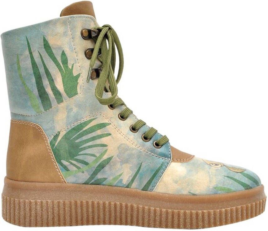 DOGO Hoge veterschoenen Future Boots Hey Dude met grappige schildpaddenprint