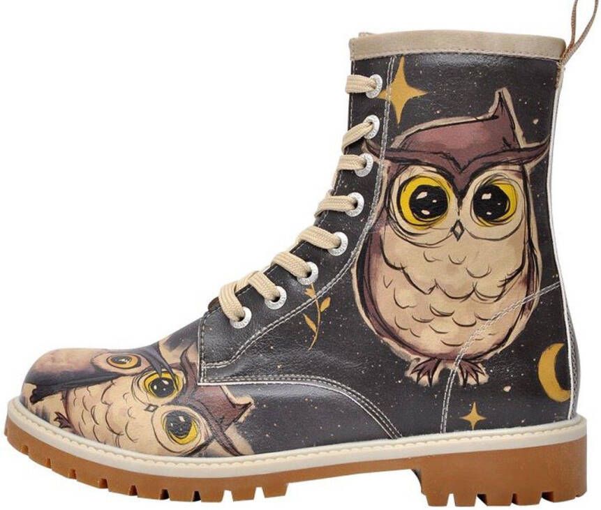 DOGO Hoge veterschoenen Owls Family