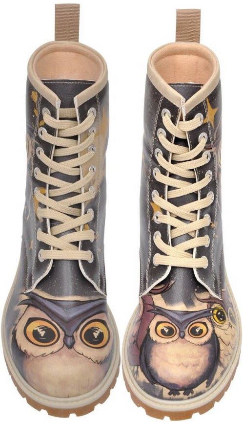 DOGO Hoge veterschoenen Owls Family