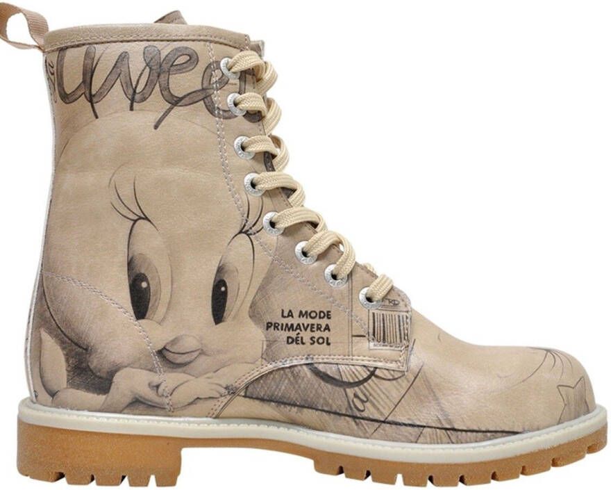 DOGO Hoge veterschoenen Tweety Sketch veganistische verwerking