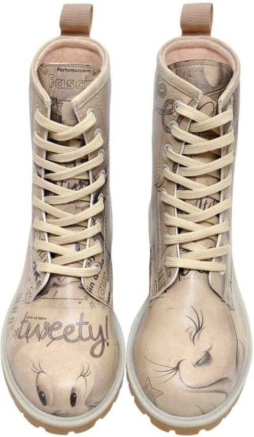 DOGO Hoge veterschoenen Tweety Sketch veganistische verwerking