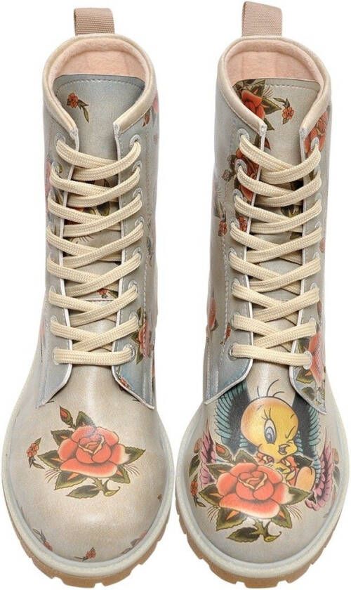 DOGO Hoge veterschoenen Tweety With Roses met leuke print