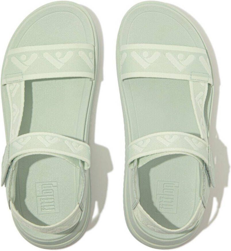 Fitflop Sandalen SURFF WEBBING BACK zomerschoen sandaal sleehak met microwobbleboard voetbed