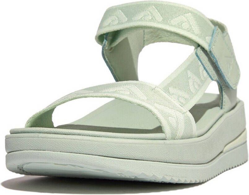 Fitflop Sandalen SURFF WEBBING BACK zomerschoen sandaal sleehak met microwobbleboard voetbed