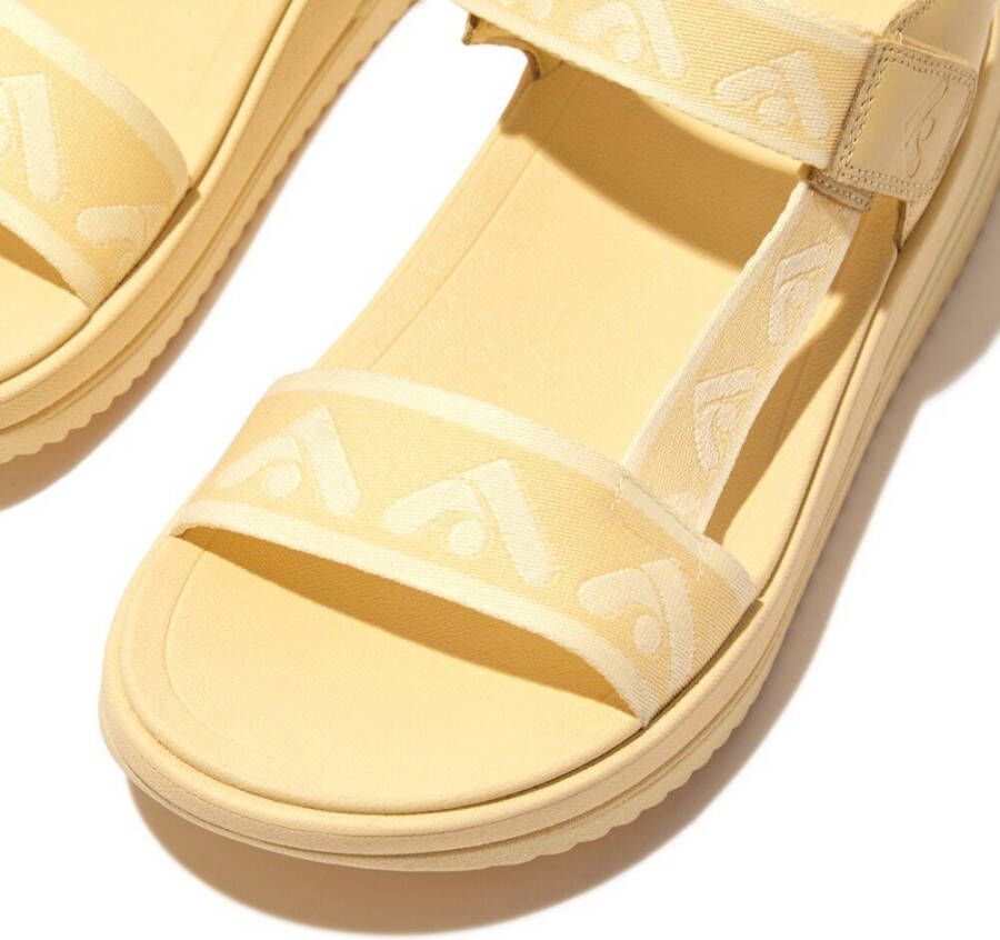 Fitflop Sandalen SURFF WEBBING BACK zomerschoen sandaal sleehak met microwobbleboard voetbed