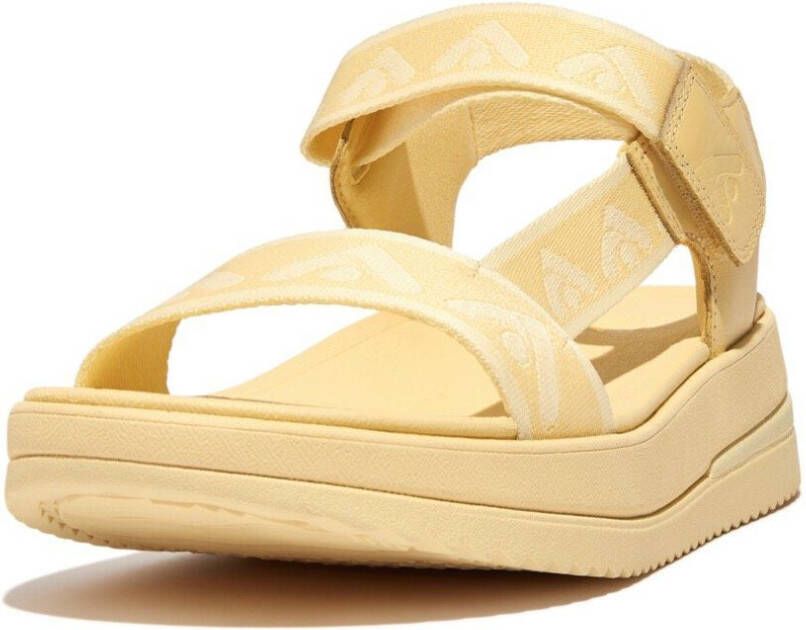 Fitflop Sandalen SURFF WEBBING BACK zomerschoen sandaal sleehak met microwobbleboard voetbed