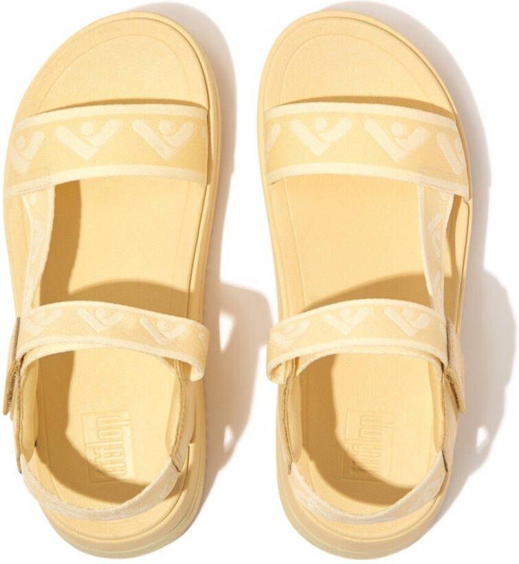 Fitflop Sandalen SURFF WEBBING BACK zomerschoen sandaal sleehak met microwobbleboard voetbed