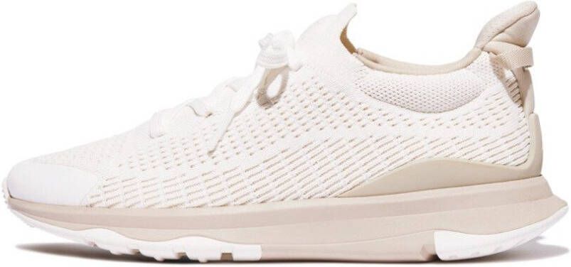 Fitflop Slip-on sneakers VITAMIN FFX KNIT SPORTS SNEAKERS met opgestikte veters vrijetijdsschoen lage schoen instapschoen